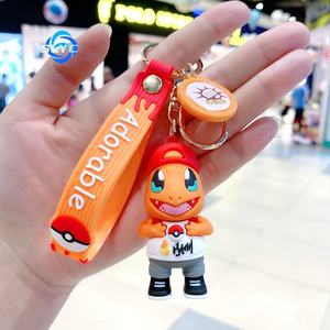 New Third Generation Cartoon <strong>Pokemoned</strong> <strong>Hoodie</strong> Pikachu Pendant Squirtle Car Keychain - Product Image 6