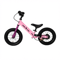 Vélo pour enfants en acier à haute teneur en carbone simple, vélo à pousser pour bébé, vélo d'équilibre pour enfants à 2 roues, roues de 12 pouces, cadre entièrement antichoc, charge de 100 kg