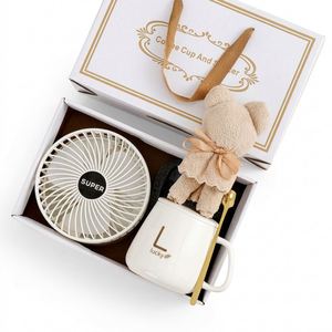 Wholesale Promotional Wedding Favor Gift Set Ceramic <b>Mug</b> Telescopic Fan Bear Towel Customizable Bridesmaid Guest Welcome Gifts - Product Image 1