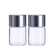 Mini flacons en verre de 2 ml pour sérum cosmétique, huiles essentielles, échantillons, pots de stockage transparents ou noirs avec bouchon à vis, 2 cc