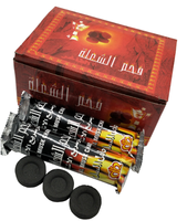 Charbon de Bois pour Encens Shisha Bakhoor Rond en Bambou, Longue Durée de Combustion, de Marque Hongqiang, pour Narguilé, Cokéfaction en Bois Fruitier