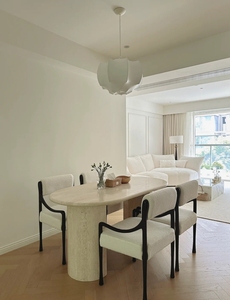 Marbre naturel de travertin blanc ivoire moderne, grande dalle pour la décoration intérieure, sol, cuisine, salle à manger, villa, vente en gros d'usine - Product Image 4