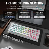 Clavier de jeu ATTACK SHARK X68 PRO HE Tri-mode avec taux de polling de 8K, interrupteurs magnétiques à effet Hall, Hot-Swap, rétroéclairage RGB