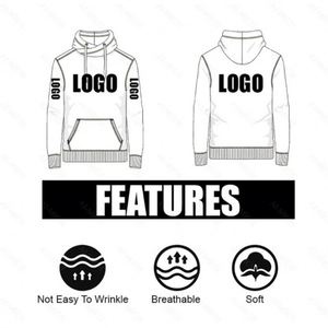 Diseño de Sudadera con Capucha Personalizada para Clientes, Fabricantes de Productos Promocionales por Sublimación, Logotipo Personalizado para Conjunto Promocional de Diseñador - Product Image 3