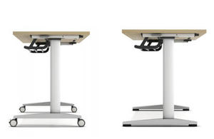 Table de <span class=keywords><strong>bureau</strong></span> pliante avec roulettes, empilable, portable, pour la formation, l'étude, le travail, mobilier de <span class=keywords><strong>bureau</strong></span> - Product Image 2