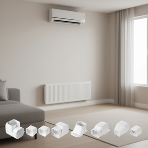 Couverture de conduit PVC pour mini-split D0100H532EJ, 3 pouces, blanche, installation facile, pour pièces de climatiseur et pompe à chaleur - Product Image 2