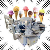 HNOC Rouleau Manuel Gaufrette Biscuit Automatique Inde Vente Gaufre Neige Sucre Pizza Cornet de Crème Glacée Grande Machine à Vendre
