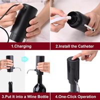 Aérateur et distributeur de vin électrique rechargeable en plastique, écologique, le plus avantageux, avec batterie au lithium