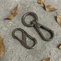 Porte-clés métalliques personnalisés, cordons pour téléphone portable, mousquetons d'escalade, clips en forme de 8, accessoires de bricolage en bronze antique