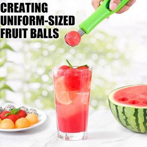 Practical <b>Kitchen</b> <b>Gadget</b> New Cross-Border Stainless Steel Watermelon Slicer Fruit Ball Chopper for Cutting Vegetables Manual - Product Image 2