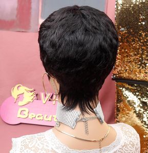 Mẫu tóc giả <span class=keywords><strong>bob</strong></span> ngắn chất lượng cao dành cho phụ nữ da đen, kiểu tóc pixie, tóc tổng hợp, xù tự nhiên, xoăn rối, thẳng, kiểu tóc ngắn - Product Image 3