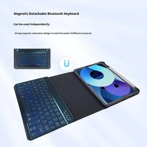 Ốp bàn phím iPad Pro 11/12.9 inch, bán buôn trực tiếp từ nhà máy, có thể tùy chỉnh OEM, chất liệu giả da, kèm giá đỡ bút. - Product Image 2