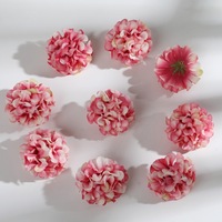 Lukisan Minyak Bola Permen Krisan Hydrangea Plastik Bunga Simulasi Buatan DIY Hanfu Hiasan Kepala Jepit Rambut Pernikahan Luar Ruangan