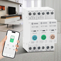 Smart Home Life 63A Smart Switch Mini MCB WIFI Compteur d'énergie avec comptage Kwh Disjoncteur en plastique industriel Relais temporisé