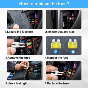 Kit de Fusibles para Camiones Automáticos, Fusible para Automóvil con Luces de Xenón, Inserto de <span class=keywords><strong>Seguro</strong></span>, Accesorio para Sistemas Eléctricos Automotrices - Product Image 3