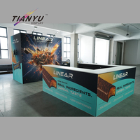 Support de toile de fond robuste pour événements, expositions, affichage de logo, intérieur pour stand de salon professionnel sur le thème de l'alimentation