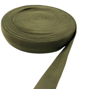 Phẳng sinh thái thân thiện Polyester Webbing 50mm bông Twill xương cá Băng mật độ cao Webbing giá thấp 30mm đen nhà dệt - Product Image 2
