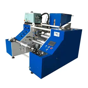 Fully Automatic High Speed House Aluminum Foil Roll Rewinding Machine with Auto Sticking Glue