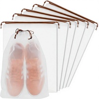 Sacs à chaussures imperméables avec cordon de serrage pour le voyage, 15,7 x 11,8 pouces, lot de 5 pièces