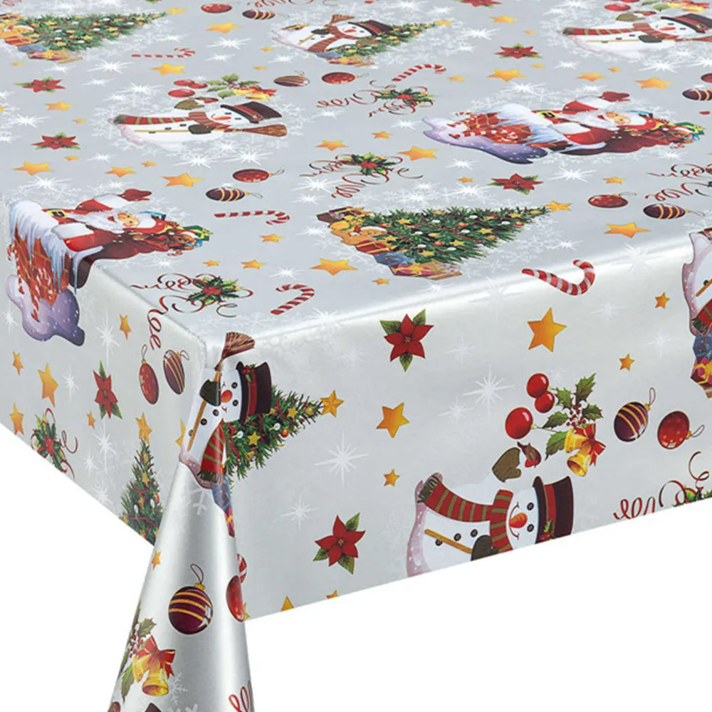 Fitble Rectangle Waterproof Table Cloth Print Christmas Fabric Printing Tablecloths