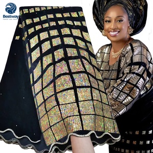 Bestway 2023 đôi chất liệu lưới sequin thêu nhung nặng vải ren - Product Image 3