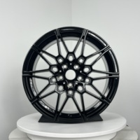 Haute charge coulée roue-jantes 18 19 pouces 5x112-120 ET25-40 brillant noir roues de voiture de passagers multi-parlant
