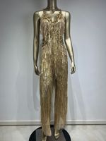 Meilleures ventes : Combinaisons de scène à franges dorées, tenues de boîte de nuit à paillettes brillantes et costumes de performance pour célébrités
