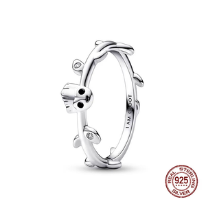 Anello Principessa in Argento 925, Set di Anelli Combinati Sole e Luna, Gioielli per Coppie, Regalo di Fidanzamento e Compleanno, Gioielli di Tendenza - Product Image 5