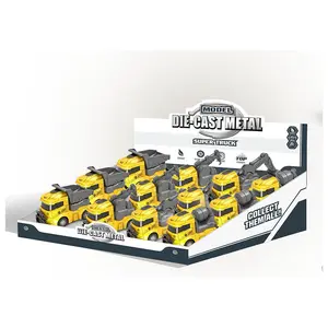 Mini Metal Construction Truck Toy Set 4 Assorted Die Cast Metal Construction Truck Toy