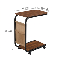 Table basse moderne, écologique, portable et durable, table d'appoint en forme de C, meuble de salon, chambre à coucher, utilisation au chevet du lit