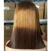 Perruque Bob Carré Vietnamien Kim avec Fermeture en Tulle 2x6, Perruques Cheveux Humains Lisses Baguette, Perruques Cheveux Humains avec Tulle Frontale HD pour Femmes Noires