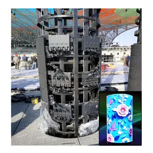 Flexible Led-anzeige Billboard 304,8X304,8mm Große Led Video Wand P 3,81 Circular Arc Led-bildschirm