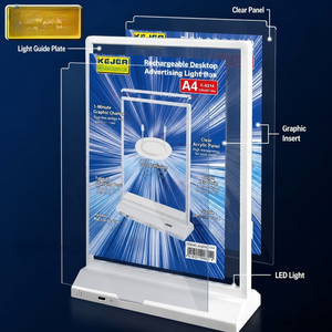 Letrero Luminoso LED para Menú, Tamaños A3/A4/A5, Letrero de Exhibición para Tienda de Té con Leche, Barra de Pedidos, Caja de Luz LED para Menú - Product Image 5