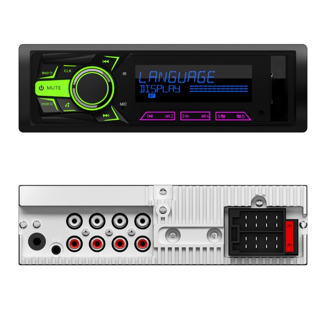 Car Stereo Radio 3 Zone RBG 1DIN DSP MP3 Bluetooth 6.0 Hands Free RDS FM AM 8 RCA 7CH 31 Band EQ 5V RCA OEM Factory