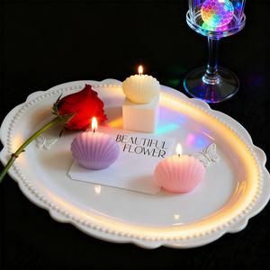 Petite bougie parfumée en cire en forme de coquille, créative, faite à la main, accessoire photo, nouveau cadeau, bougie parfumée de haute qualité pour influenceurs - Product Image 2