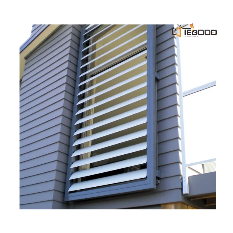 Horizontal and vertical louvers modern style jalousie windows aluminum exhaust louver