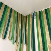 Rollos de Serpentinas de Papel Crepé Metálico, Dorado y Plateado, Decoraciones Desechables para Fiestas de Año Nuevo, para Interiores