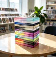 Protecteur de carte en TPU à effet dégradé, personnalisable OEM avec plaque acrylique transparente, étui pour cartes gradées