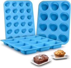 MUYULINS Factory 12/24 Cup LFGB Platinum Grade Non-Stick BPA-Free Standard Silicone Brownie Cupcake Pan Muffin <b>Tin</b> <b>Cake</b> Baking - Product Image 1