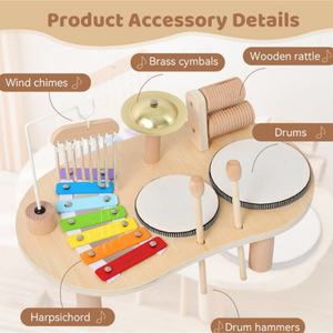 Jouets éducatifs pour enfants, jouets en bois pour la coordination œil-main, jouets musicaux à percussion - Product Image 3