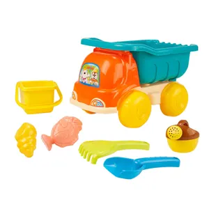 Toptan yüksek kalite yaz çocuklar açık oyuncaklar plastik araba kum kürek oyun seti kum kamyon plaj çocuk için oyuncak