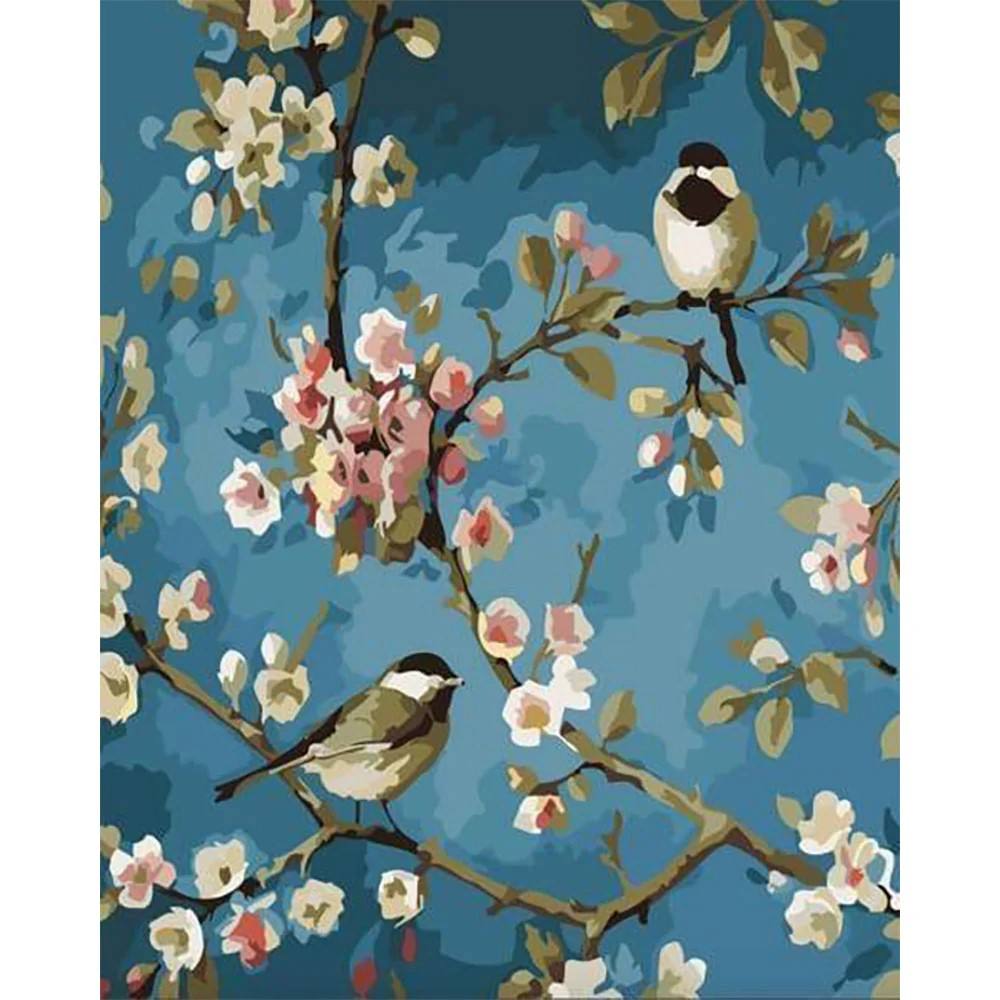 Birds and Flower Branches