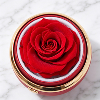 Boîte à roses rotative 2-en-1 avec fermeture éclair en plastique, ensemble d'emballage vide assorti pour la Saint-Valentin