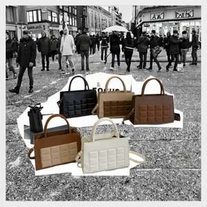 Sac à main rétro pour femme, style tote, couleur unie, grande capacité, en cuir PU - Product Image 2