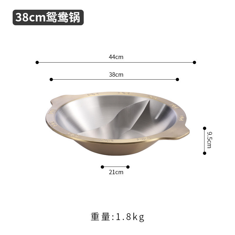 Olla doble de 38 cm de diámetro interior.