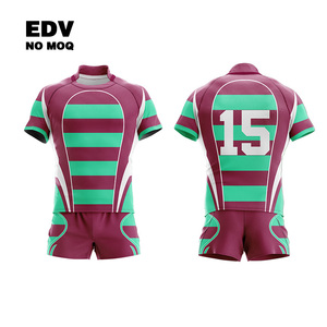 Venta caliente adulto Rugby Jersey 100% poliéster personalizado Club Rugby Jersey Kits bordado Rugby Jersey - Product Image 1
