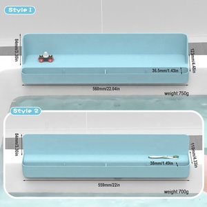 <span class=keywords><strong>Garde</strong></span>-boue pour baignoire Barrière d'eau en silicone pour baignoire Rangement anti-éclaboussures Plateau à ventouse Rangement anti-dérapant pour porte-jouets - Product Image 3