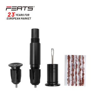 Kit de réparation de pneu sans chambre à air pour bicyclette FERTS Mastic de crevaison de pneu de vélo Réparation de perceuse à rayures en caoutchouc Peut aussi être rangé dans le guidon - Product Image 1