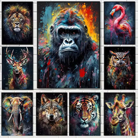 Chaud personnalisé Animal peinture à l'huile murale gorille Design pour la décoration intérieure pour salon bureau Art déco Style sur toile