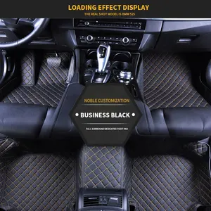 Custom Diamond XPE 3D Car Sound Deadening Mat Designer Anti Slip Wholesale PVC Factory Price 5D Luxury Leather Car Floor Mats